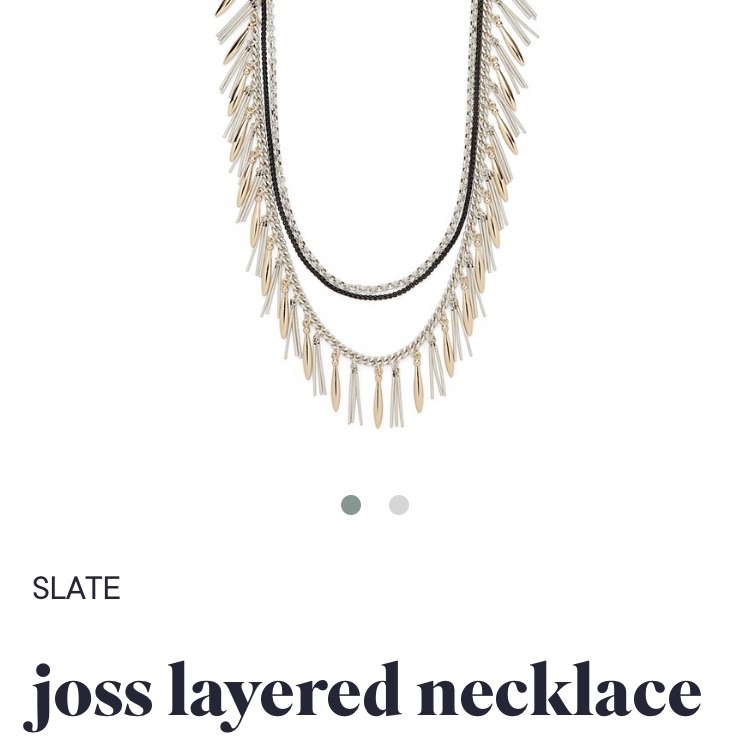 Slate Silver And Black Layered Necklace